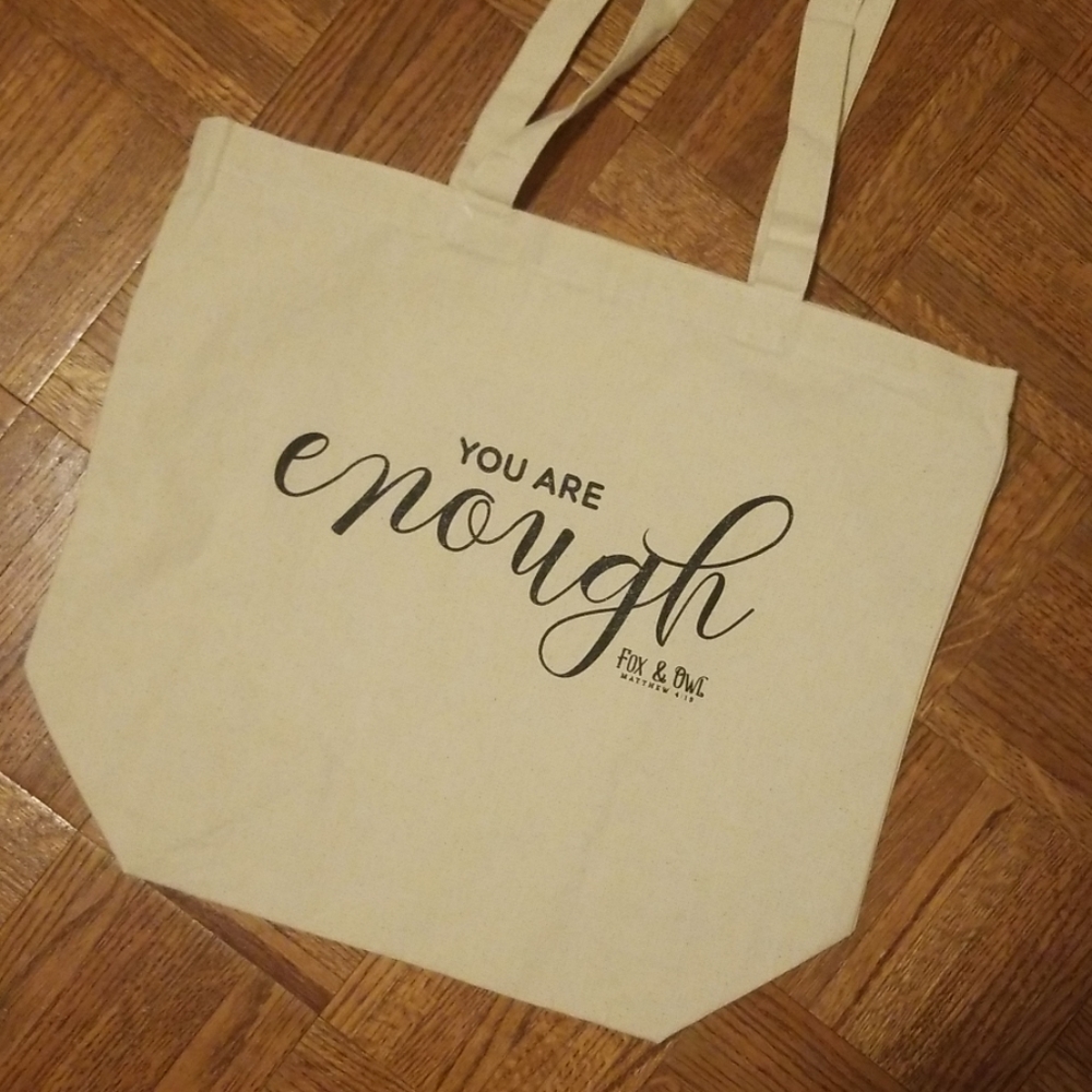 YOU ARE Enough Canvas Tote